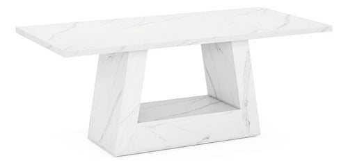 Escritorio Ejecutivo Blanco Estilo Mármol Premium Lujo - Spacemarket