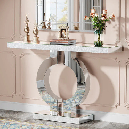 Mueble Arrimo Espejo Con Forma De 0 Lujoso Moderno