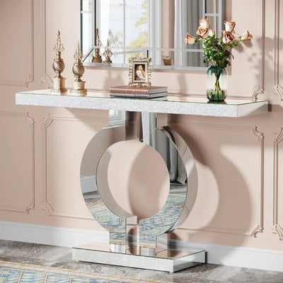 Mueble Arrimo Espejo Con Forma De 0 Lujoso Moderno