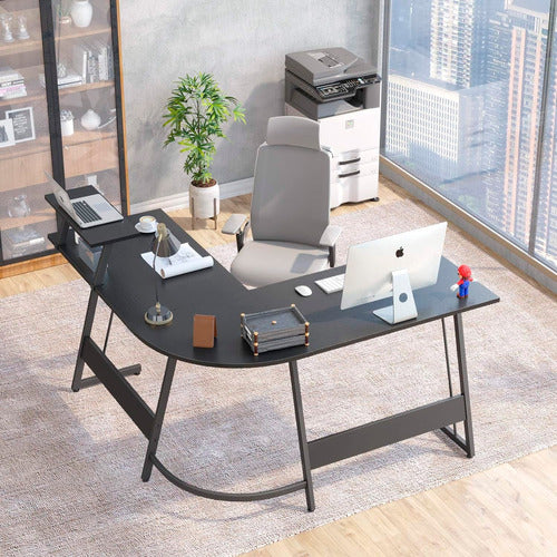 Escritorio Negro Esquinero Gamer - Spacemarket