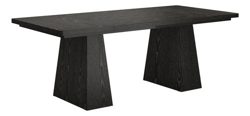 Escritorio Ejecutivo Negro Elegante Lujo Patas De Madera - Spacemarket