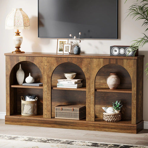 Mueble Arrimo Recibidor Rústico Premium 6 Compartimientos - Spacemarket