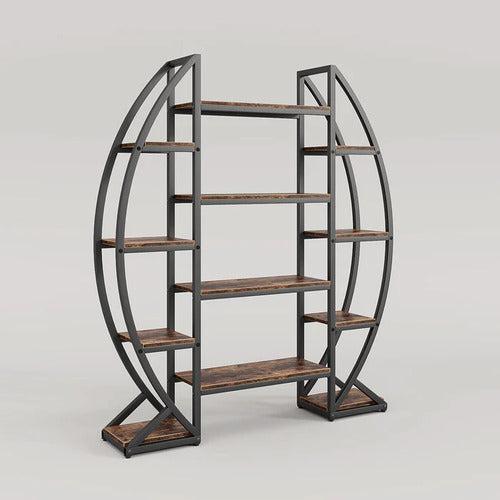 Mueble Estante Estilo Industrial Forma Ovalada Premium