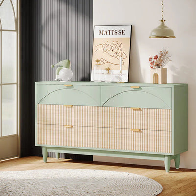 Cómoda Moderna Elegante Premium 6 Cajones Verde Menta