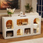 Mueble Arrimo Recibidor Blanco Minimalista Eclectico Premium