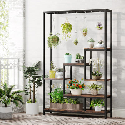 Mueble Estante Industrial Para Plantas De 180 Cm 6 Ganchos