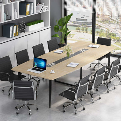 Preventa - Mesa Conferencia Reunion 244 CM Diseño Moderno Pasacables - Spacemarket