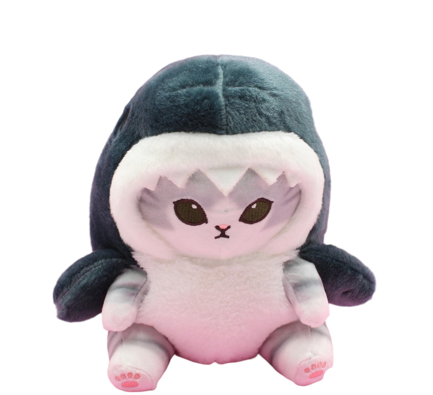 Peluche Gato Michi Tiburon Kawaii Cute Grande 20 Cm