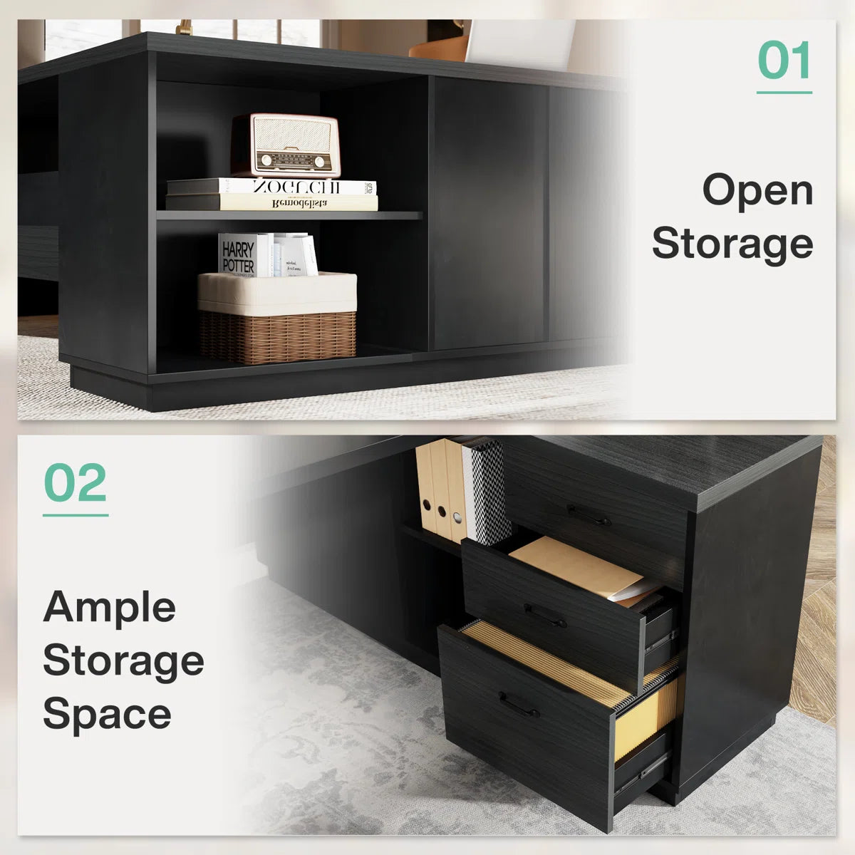 Escritorio Ejecutivo En L Lujo Premium 200 Cm - Spacemarket