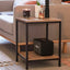 Mesa Auxiliar Lateral 2 Niveles Madera - Spacemarket
