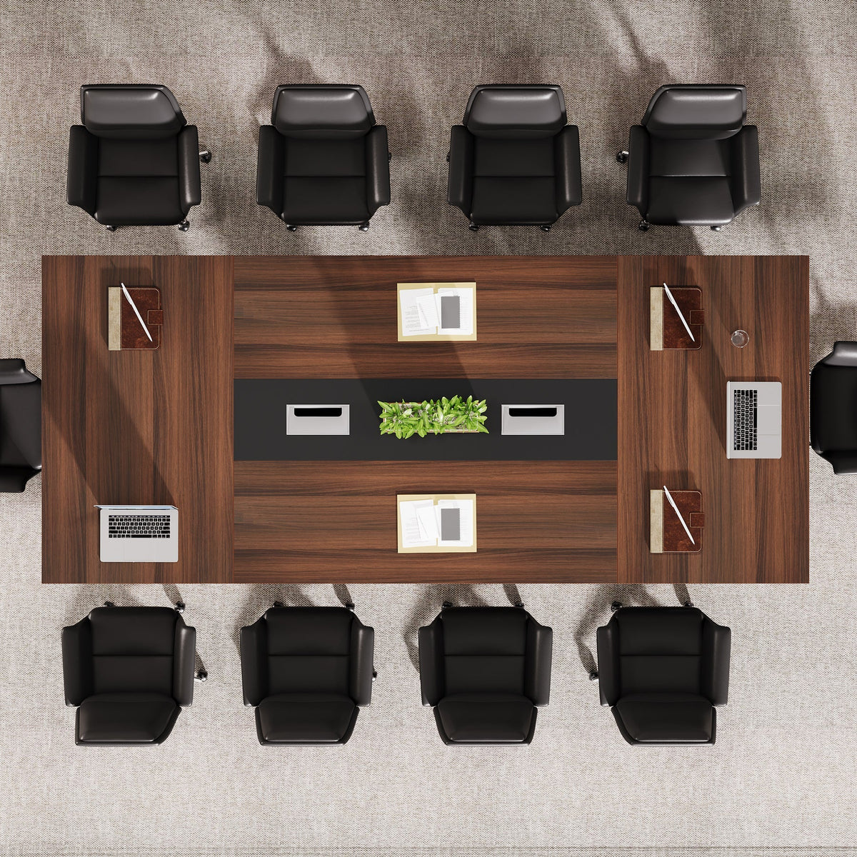 Preventa - Mesa Conferencia reunion Ejecutiva Premium 240 CM Con Pasacables - Spacemarket