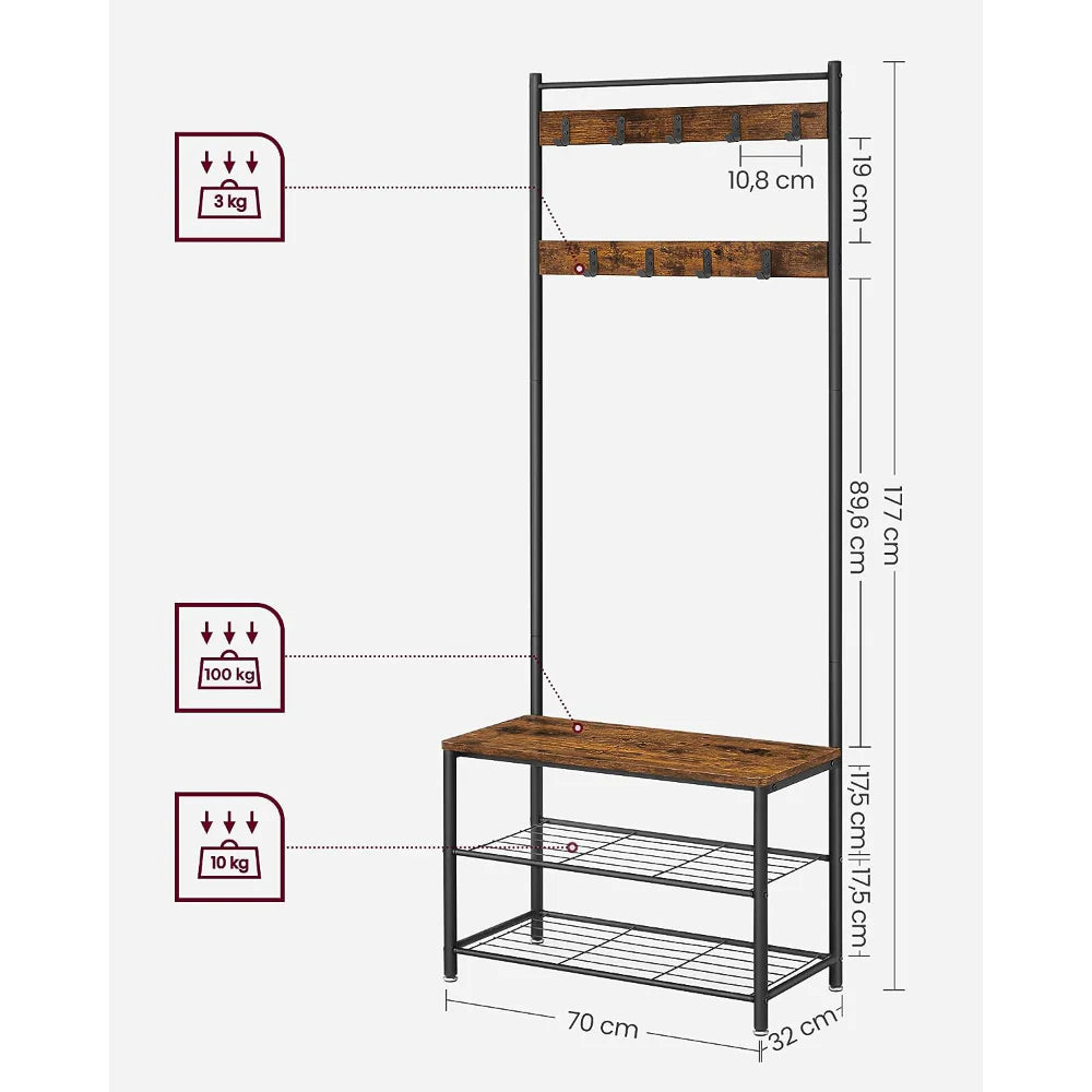 Mueble Recibidor Estilo Industrial