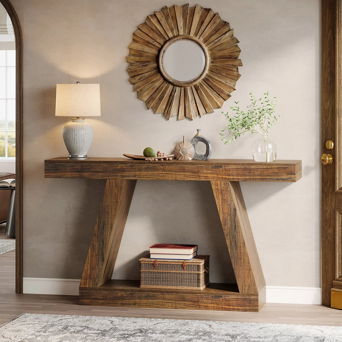 Preventa - Arrimo Recibidor Rustico Diseño Triangular 140 CM - Spacemarket