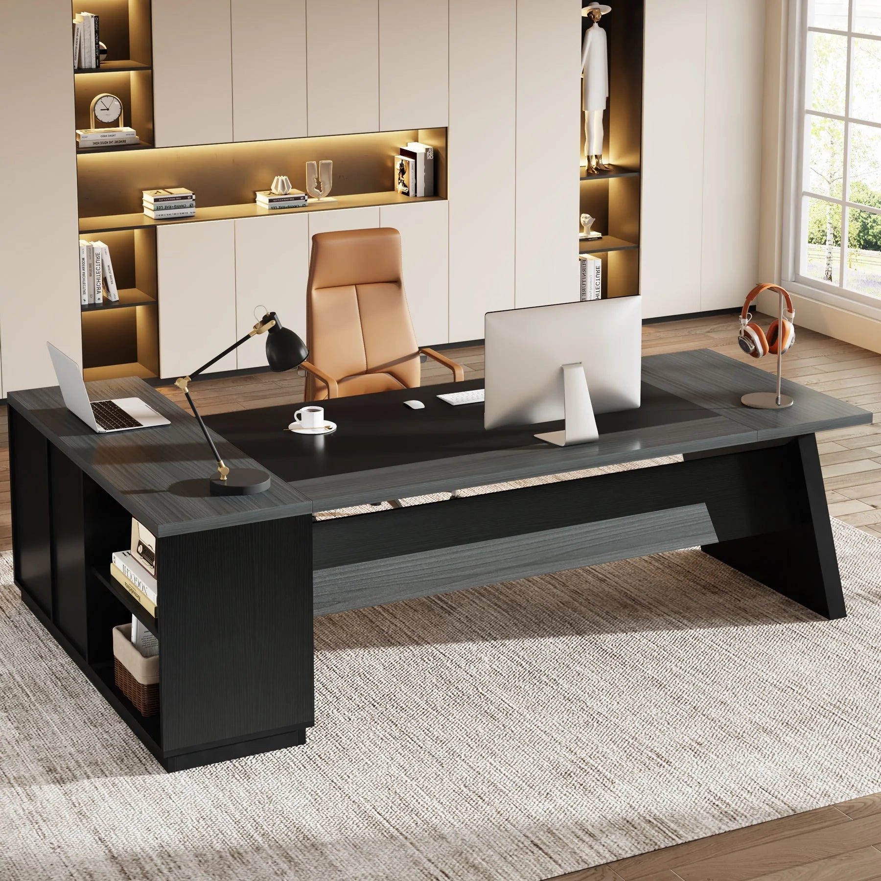 Escritorio Ejecutivo En L Lujo Premium 200 Cm - Spacemarket