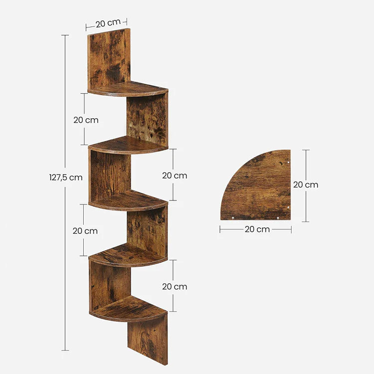 Mueble Estante Esquinero Zigzag Estilo Industrial