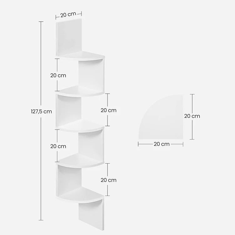 Estante Esquinero Zig Zag Blanco