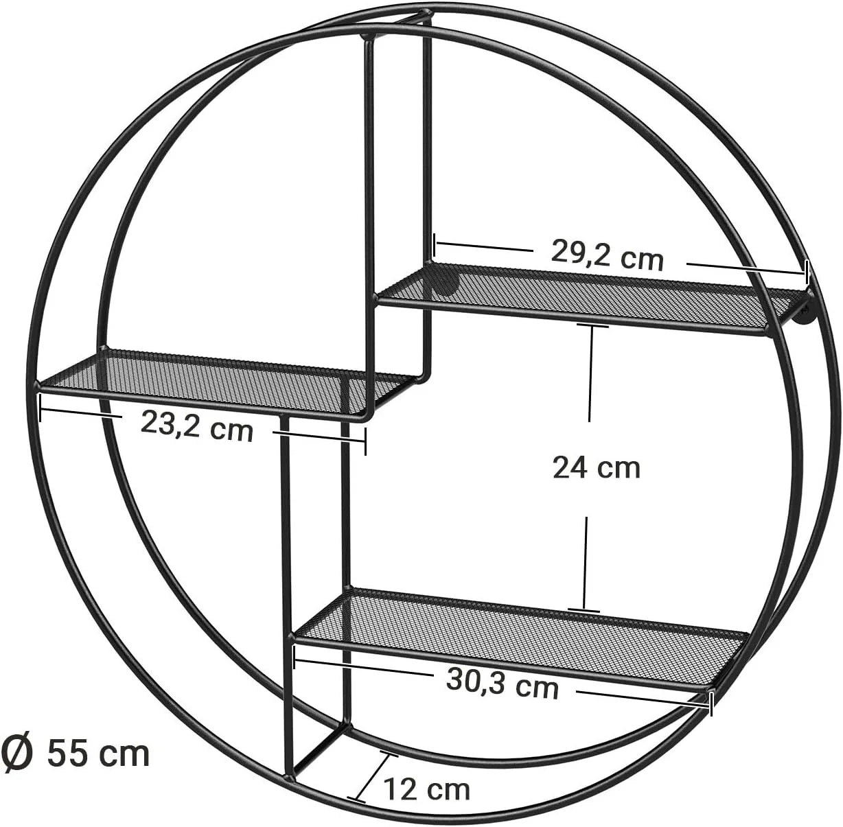 Repisa Flotante Metal 3 Niveles Multiproposito