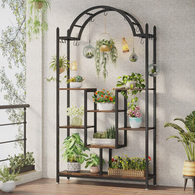 Estante Arqueado Para Plantas Con Ganchos