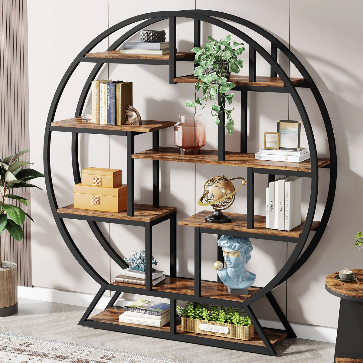 Preventa - Mueble Estante Estilo Industrial Redondo Premium Robusto - Spacemarket