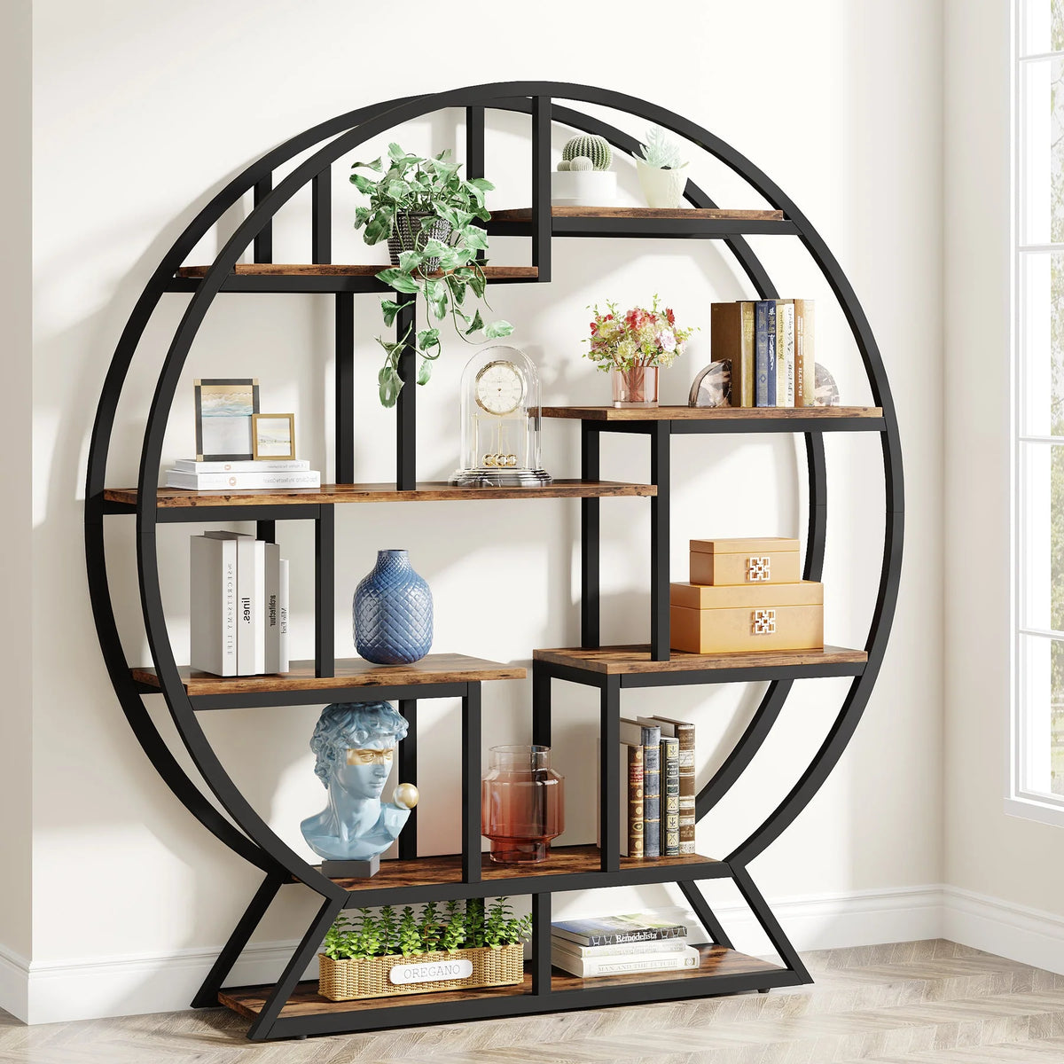 Preventa - Mueble Estante Estilo Industrial Redondo Premium Robusto - Spacemarket