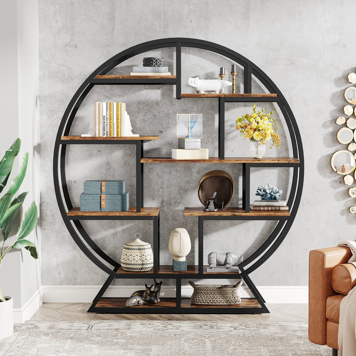 Preventa - Mueble Estante Estilo Industrial Redondo Premium Robusto - Spacemarket