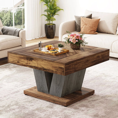 Preventa - Mesa De Centro Moderno En V Premium Bicolor