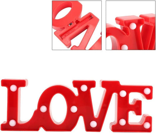 Lámpara Led Decorativa 3d Love - Spacemarket