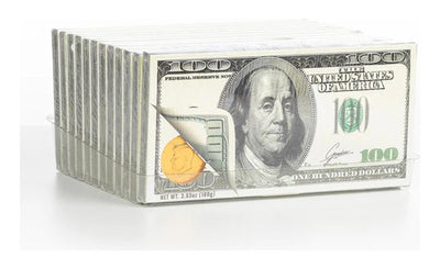 Dulces Monedas De Chocolate Caja Billete 100 Dolares Usa