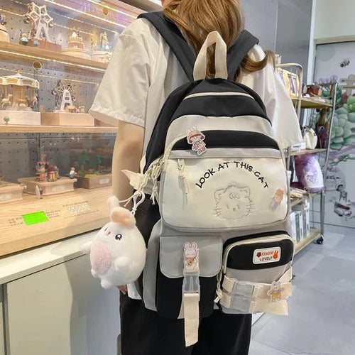 Mochila Multiuso Estilo Koreano Diseño Gato - Spacemarket