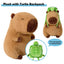 Peluche Capibara Felpa Grande 35 Cm Con Mochila Tortuga - Spacemarket