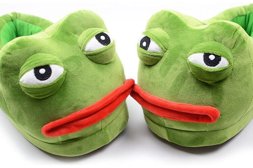 Pantuflas Rana Frog Pepe Meme Talla Adulto 29 Cm - Spacemarket