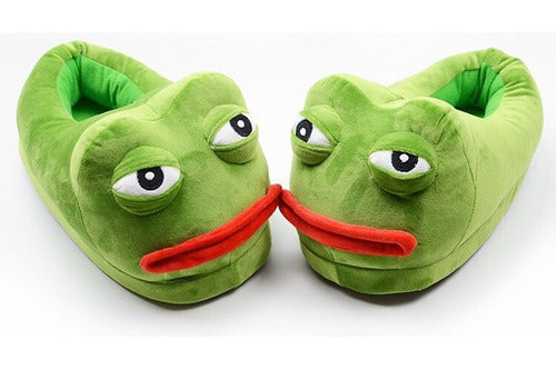 Pantuflas Rana Frog Pepe Meme Talla Adulto 29 Cm - Spacemarket