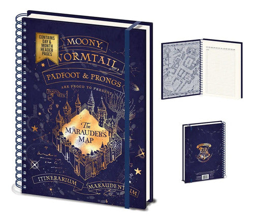 Libreta A4 Anillada Harry Potter Mapa Merodeador Licenciada - Spacemarket