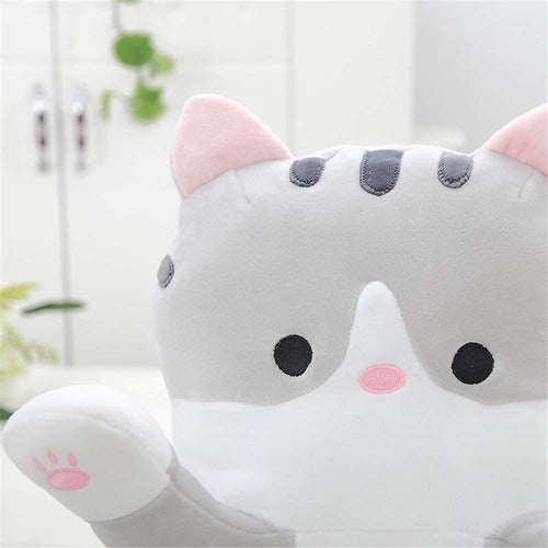 Peluche Almohada Tubular Gato 50 Cm Kawai Felpa - Spacemarket