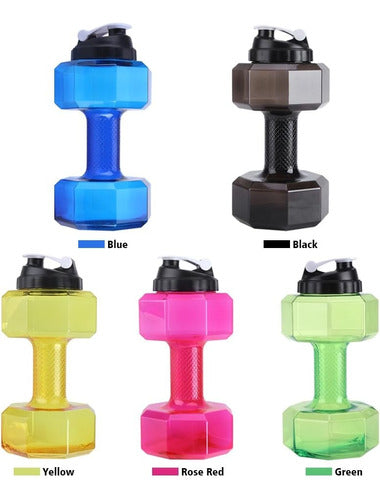 Botella Agua Deportiva Forma Mancuerna Gym 2,6 Litros - Spacemarket