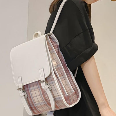 Mochila Bolso Cuadrille Kawaii Escolar Estilo Coreano - Spacemarket