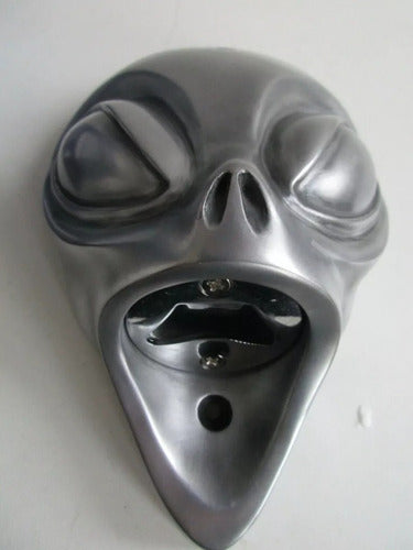 Destapador Botella De Pared Alien Metal - Silver - Spacemarket