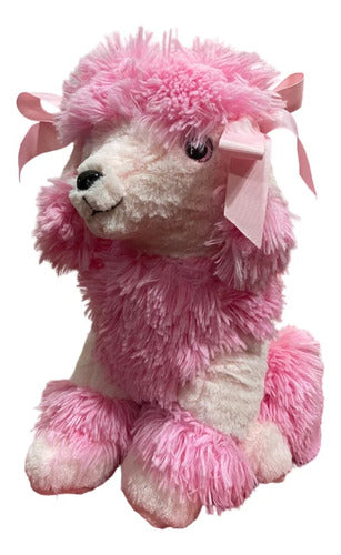 Peluche Perro Poodle Rosado Kawaii 25 Cm - Spacemarket