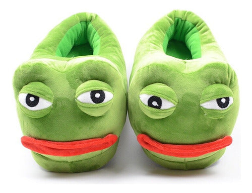 Pantuflas Rana Frog Pepe Meme Talla Adulto 29 Cm - Spacemarket