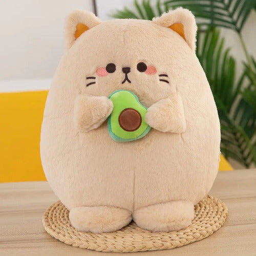 Peluche Gato Palta Aguacate Kawaii Felpa 20 Cm