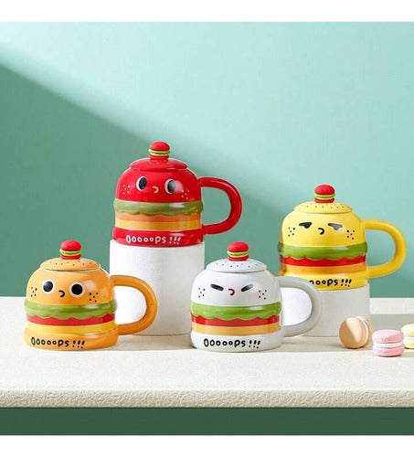 Taza Mug Forma Hamburguesa Kawaii