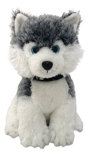 Peluche Perro Siberiano 25 Cm Con Sonido Kawaii - Spacemarket