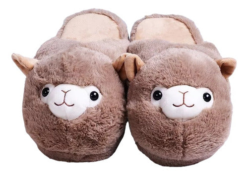 Pantuflas Alpaca Llama Kawaii Adulto 26 Cm - Spacemarket