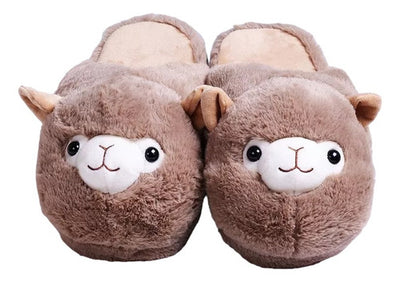 Pantuflas Alpaca Llama Kawaii Adulto 26 Cm - Spacemarket