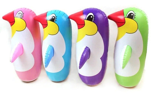Mono Porfiado Inflable Grande 91cms Boxeo Niños Pingüino - Spacemarket