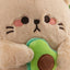 Peluche Gato Palta Aguacate Kawaii Felpa 20 Cm - Spacemarket
