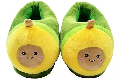 Pantuflas Palta Aguacate Kawaii (cerrada) - Spacemarket