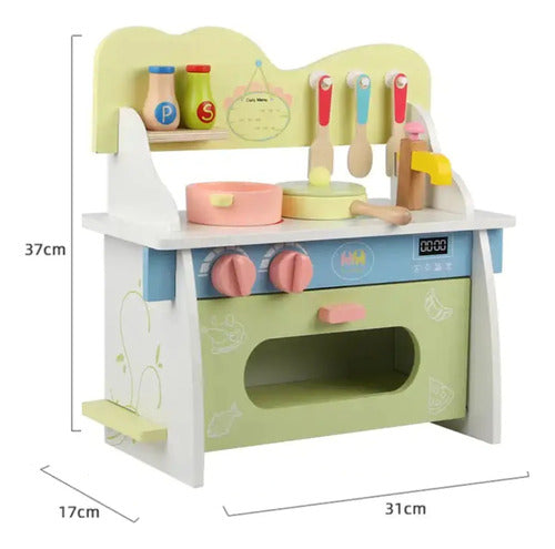 Cocina De Madera Para Niños Y Niñas Con Horno De Juguete