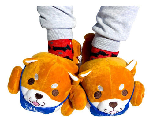 Pantuflas Perro Shiba Inu Kawaii Adulto - Spacemarket