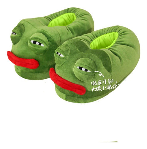 Pantuflas Rana Frog Pepe Meme Talla Adulto 29 Cm - Spacemarket